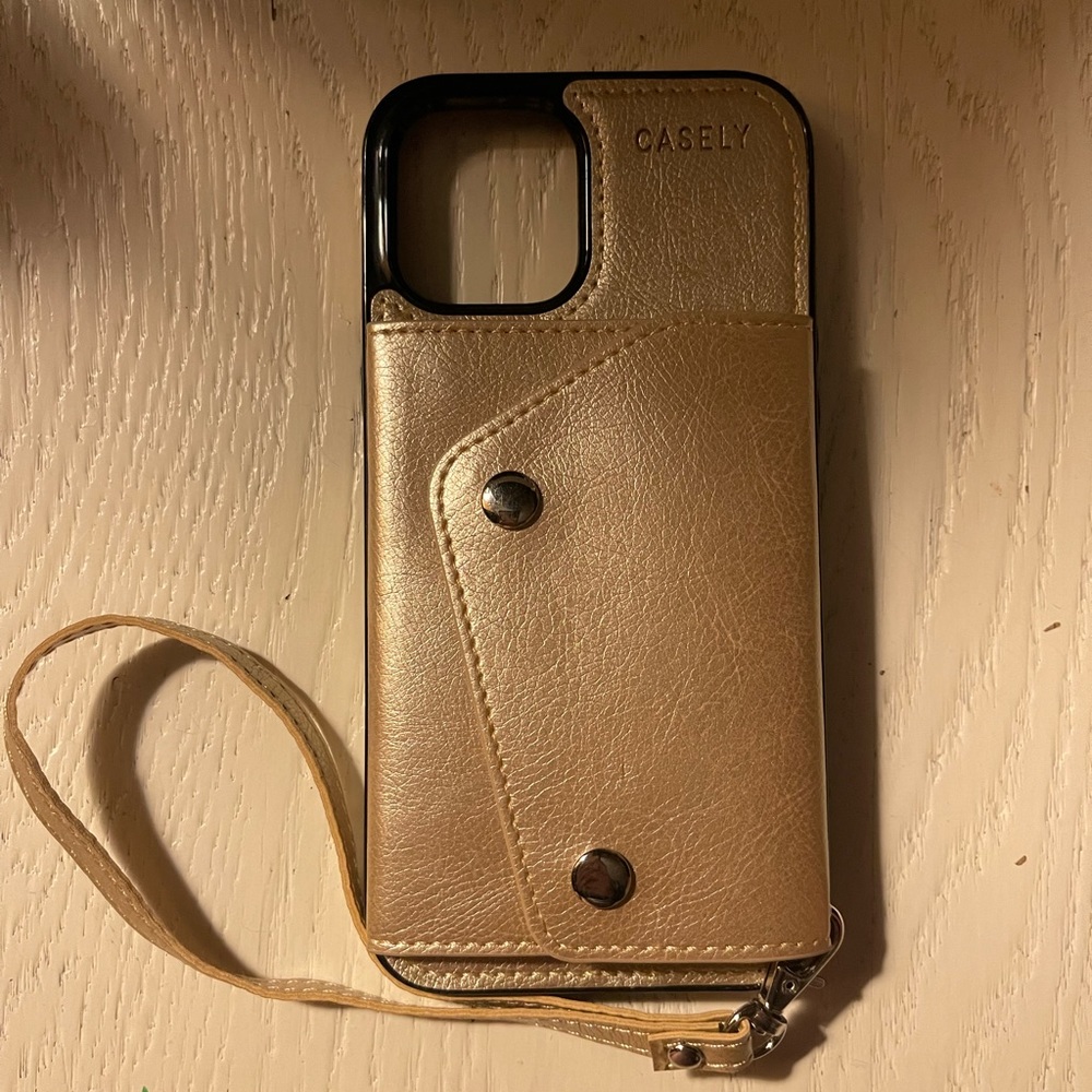 NEW protective Casely iPhone 12 Pro Max wristlet wallet phone case